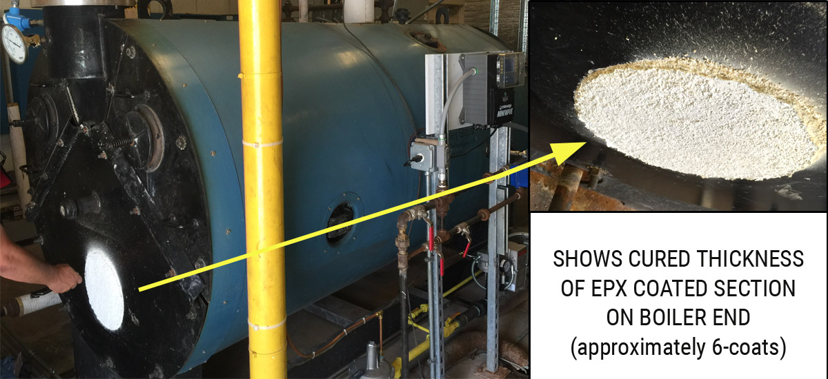 EPX-H20 Insulation coating on boiler end